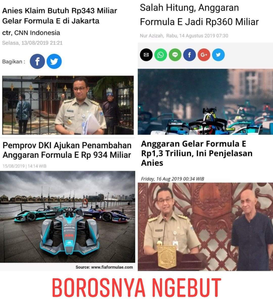 Anies: Formula E di Jakarta, Kampanye Kendaraan Ramah Lingkungan