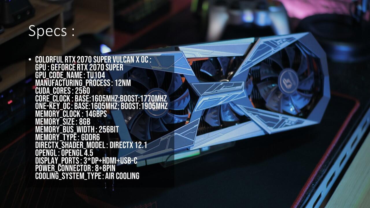 Colorful RTX 2070 Super Vulcan X OC, Kartu grafis gaya yang bikin jatuh cinta