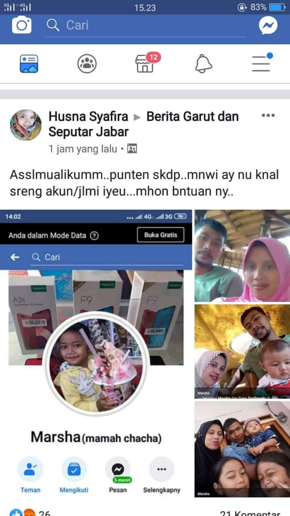 GAN SIS, ANE MINTA BANTUAN LAPORIN AKUN YG DI RETAS DI FB