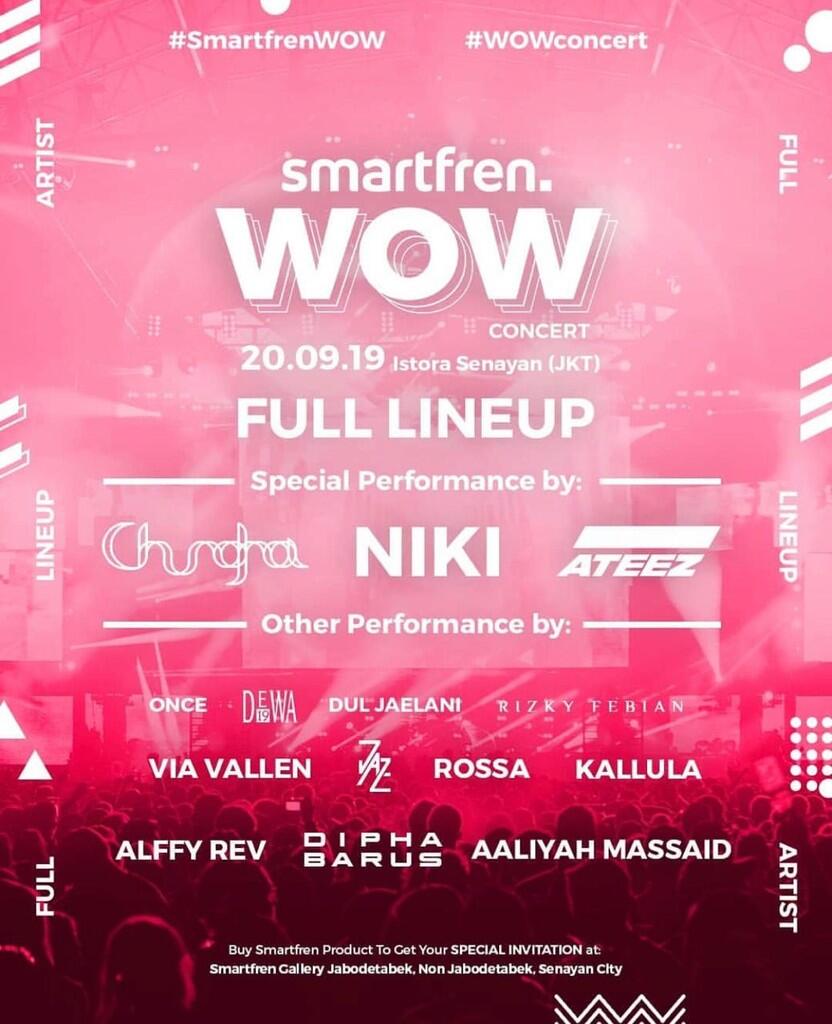 Dari NIKI hingga ROSSA ikut meramaikan Smartfren WOW Concert