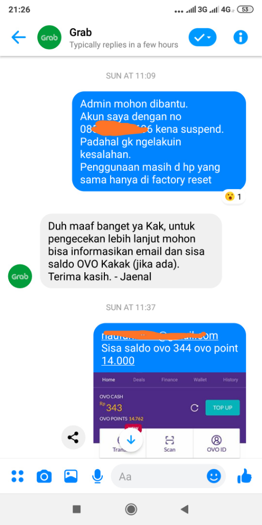 KECEWA DENGAN GRAB