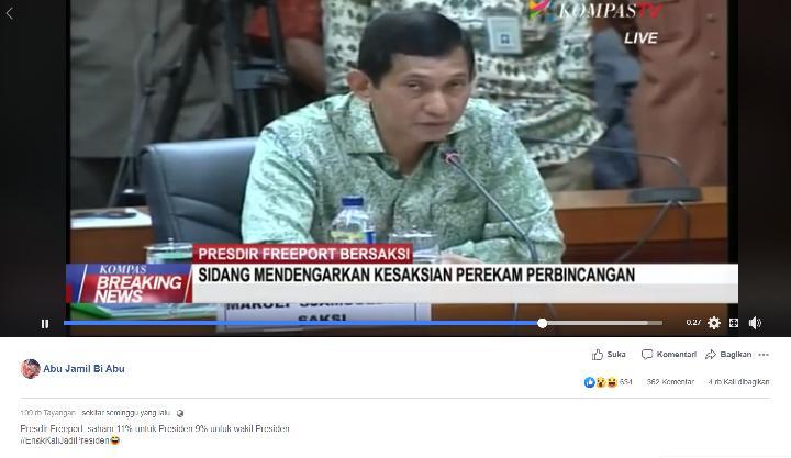Benarkah Freeport Memberikan Jatah Saham kepada Presiden Jokowi dan Jusuf Kalla?