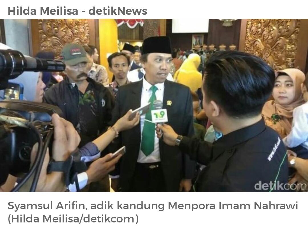 Adik menpora : KPK sudah dihancurkan Pak Jokowi, kok masih tak tahu diri