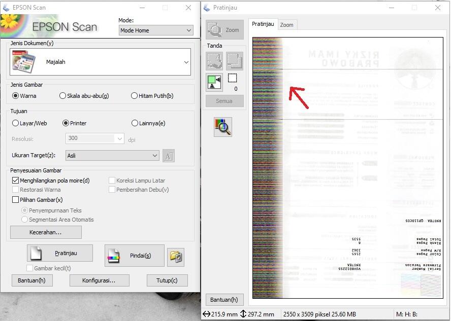 &#91;ASK&#93; Hasil scan dan copy printer Epson L220 bergaris