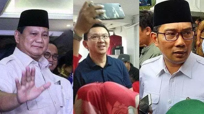 Prabowo, Ahok, dan Ridwan Kamil, Tiga Besar Capres 2024 Hasil Survei Instrat di Jabar