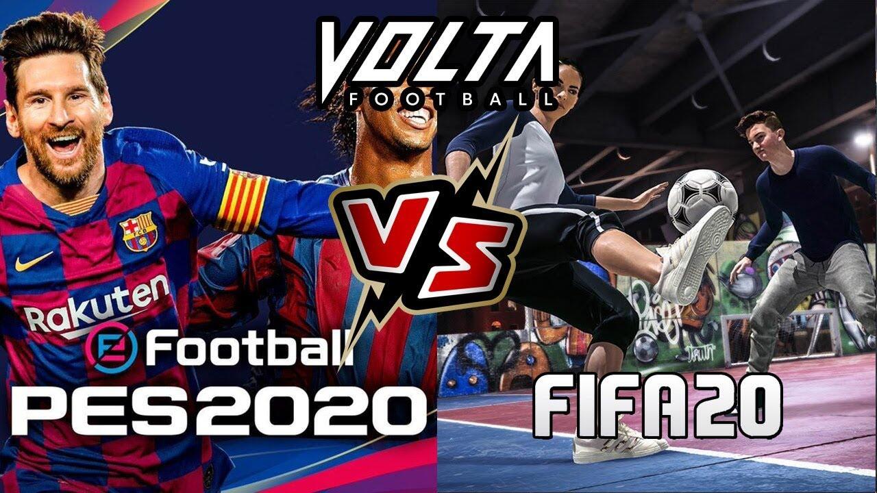 efootball pes 2020 ps4 vs fifa 20