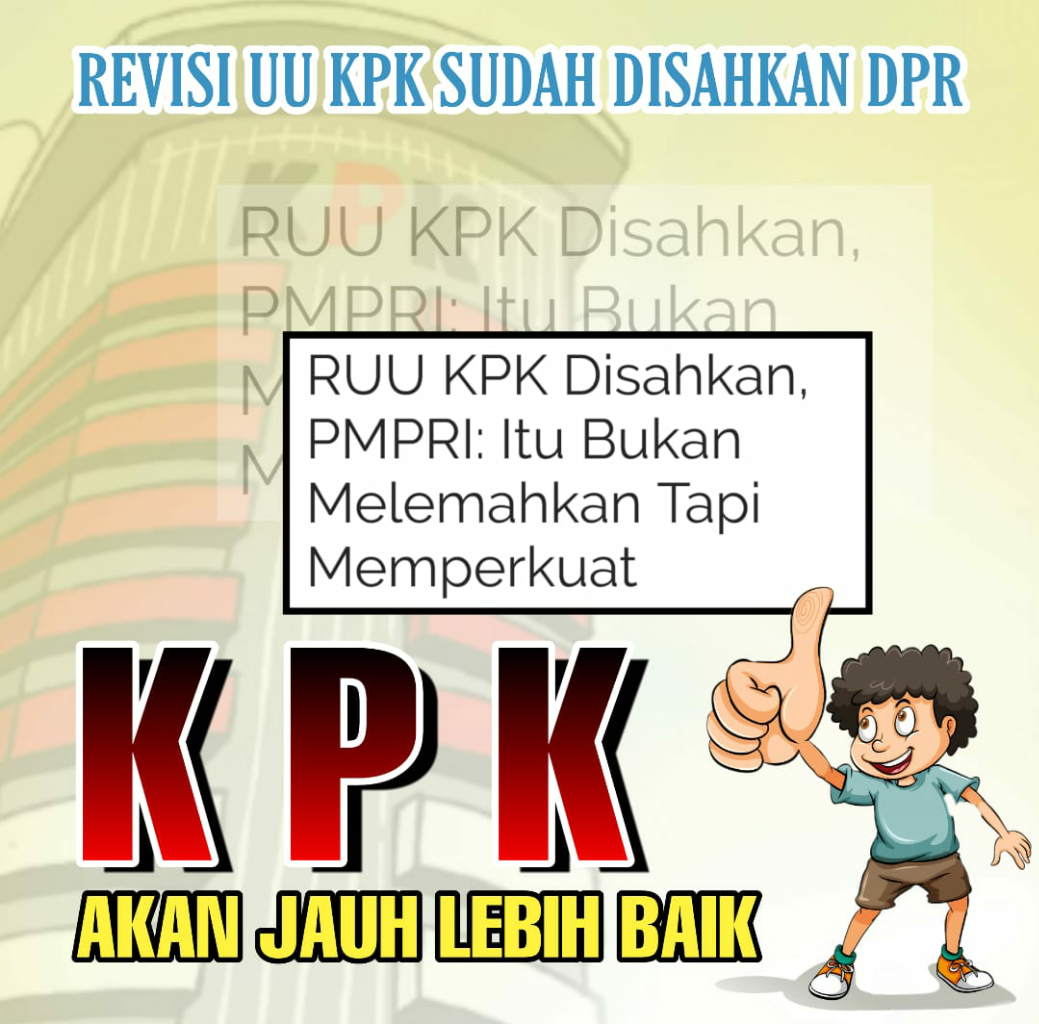 Sambut UU KPK Baru, Masyarakat Dukung Penuh Agenda Pemberantasan Korupsi