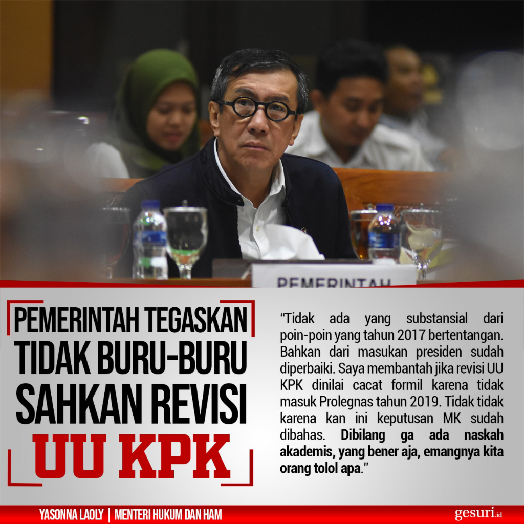 Revisi UU KPK Masih Perlu Dikaji Ulang