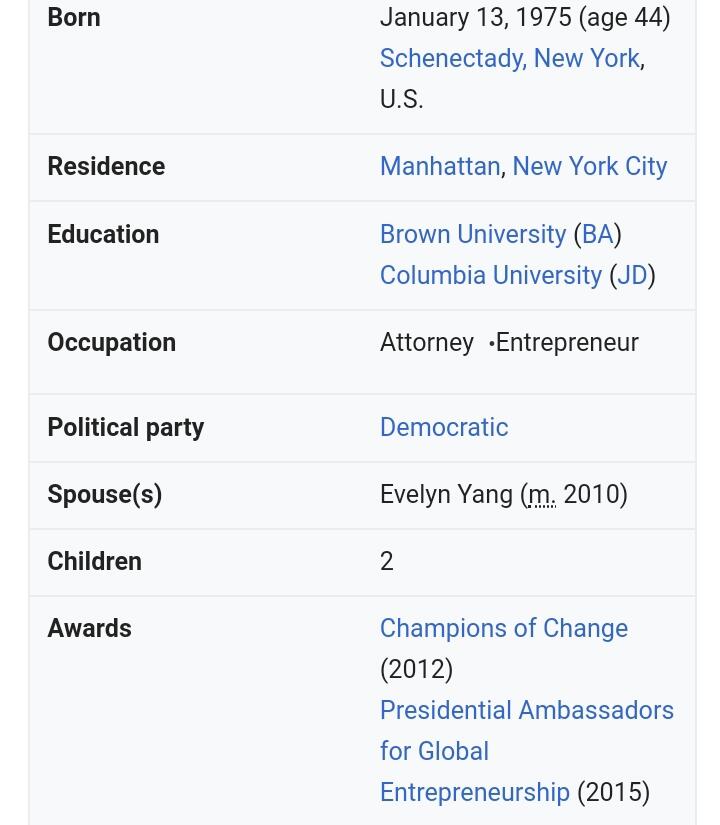 Andrew Yang, Calon Presiden Pertama Amerika Serikat Keturunan Asia