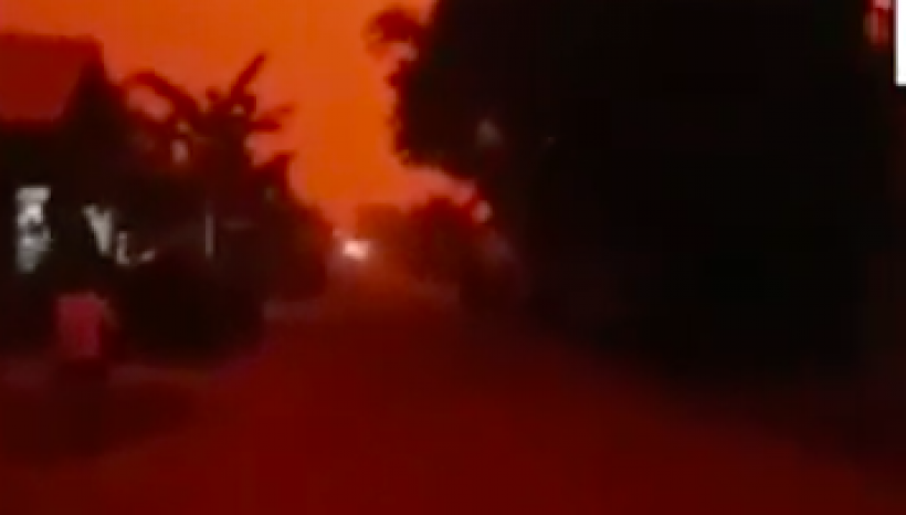 Dampak Kabut Asap, Langit Jambi Berubah Merah Mirip Planet Mars