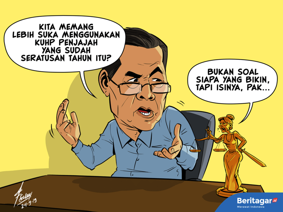 Kartun: Tolak revisi KUHP berarti cinta hukum penjajah
