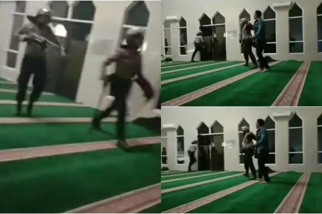 Viral!Ini Penjelasan Polisi Video Brimob Masuk Masjid Pakai Sepatu Amankan Mahasiwa