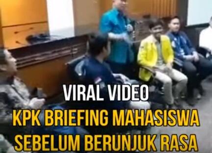 Canggih!!! Sebelum demo mahasiswa di briefing di gedung kpk. Ada apa ya,gan.?