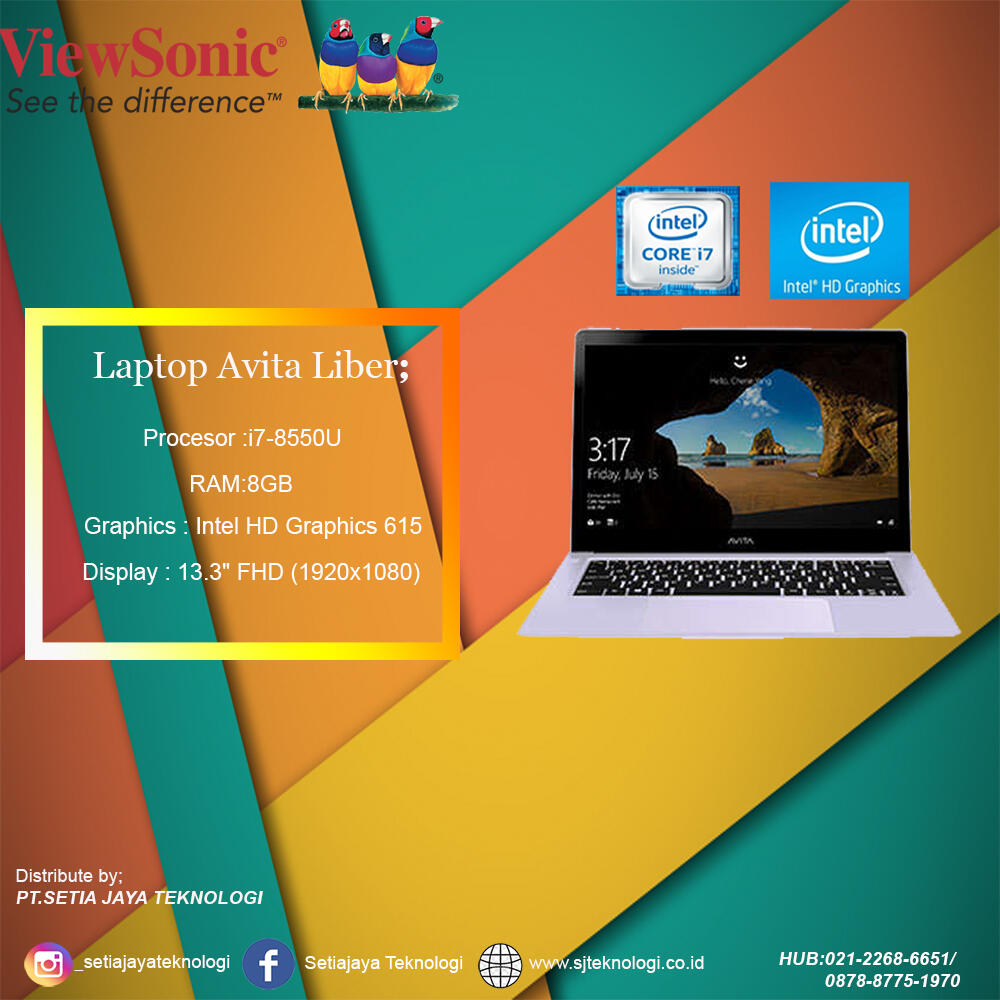 laptop AVITA Liber 13.3 Laptop Kuat Ringan untuk pekerjaan OutDoor