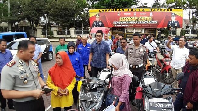 Gebyar Expo Barang Bukti, kendaraan yang sempat hilang akhirnya ketemu.