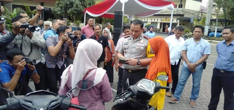 Gebyar Expo Barang Bukti, kendaraan yang sempat hilang akhirnya ketemu.