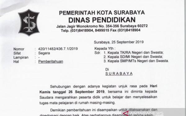 Demo Hari Ini: Di Surabaya Bakal Besar-besaran, Anak STM Dapat Undangan