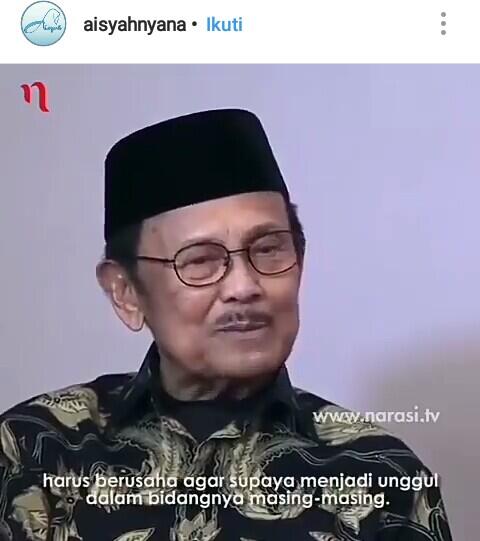 Pesan Eyang Habibie untuk Kids Zaman Now, Bacalah