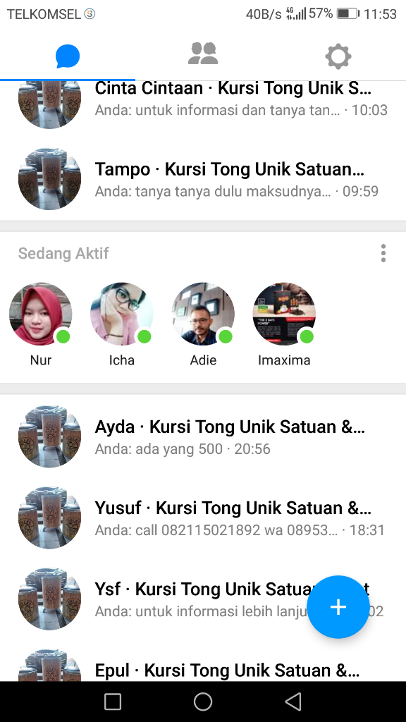 Kursi Tong Unik
