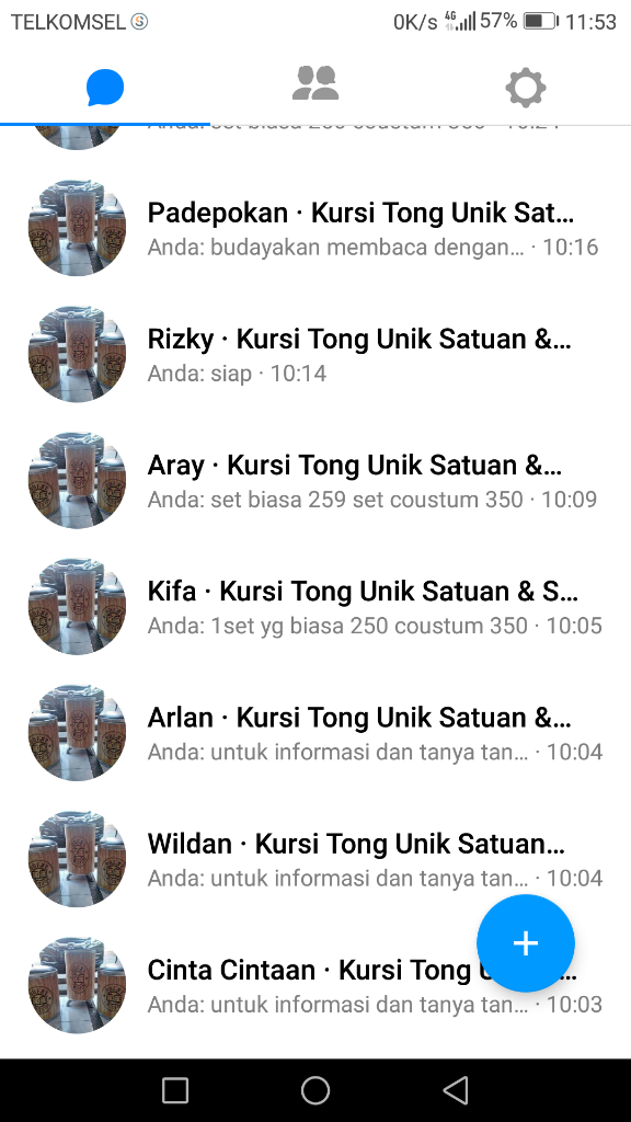 Kursi Tong Unik