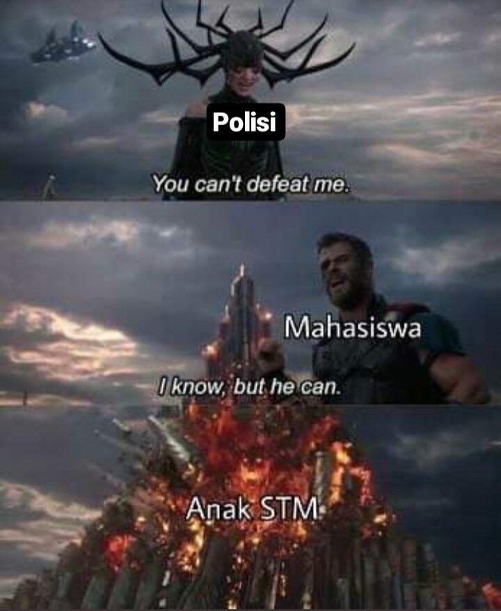 Meme Anak STM Ikut Demo yang Ramai di Jagad Maya, Gokil Abis!