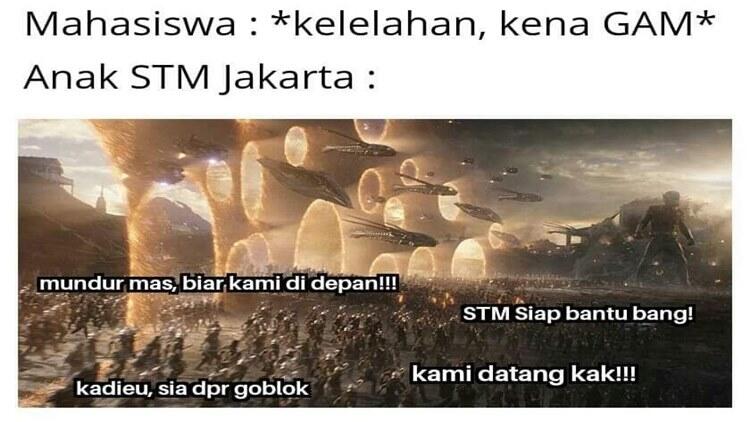 Meme Anak STM Ikut Demo yang Ramai di Jagad Maya, Gokil Abis!