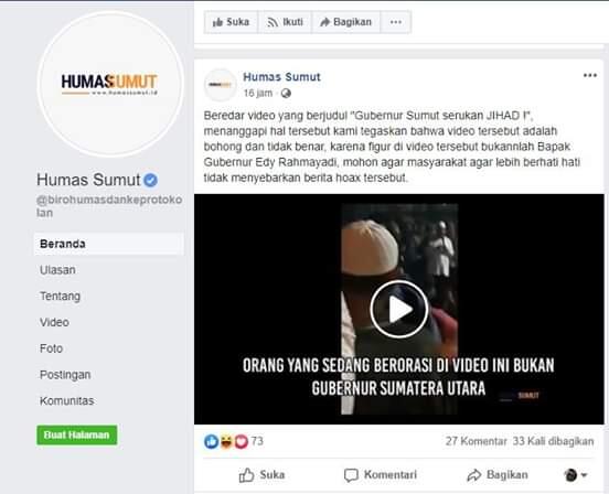 Benarkah Gubernur Sumut Edy Rahmayadi Serukan Jihad?