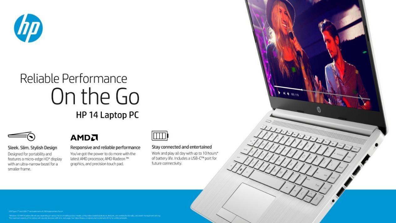 HP 14 Series Terbaru Ditenagai AMD Ryzen™ Mobile 2nd Gen!