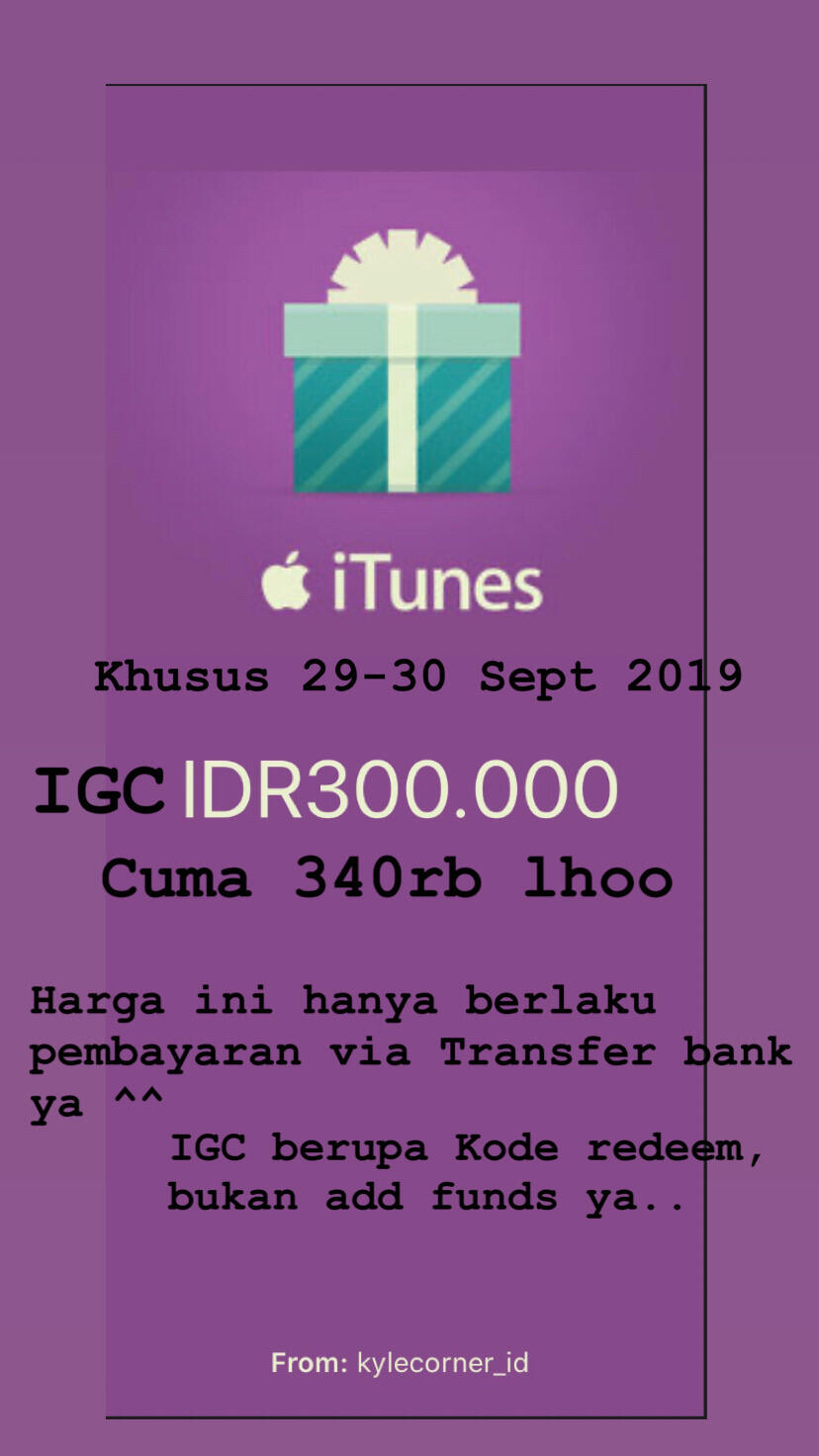 Itunes Gift Card Indonesia Murah, Aman dan Terpercaya
