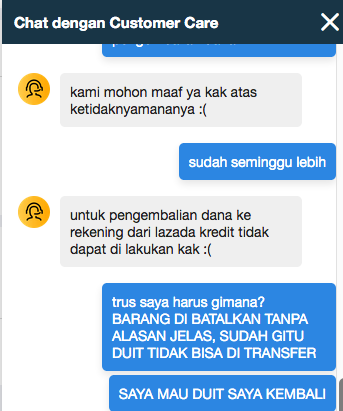 KECEWA DENGAN LAZADA