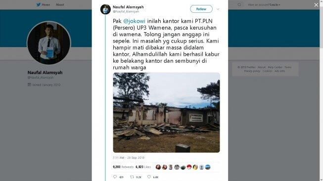 Karyawan PLN Wamena Nyaris Mati Dibakar Massa: Pak Jokowi, Jangan Sepelekan