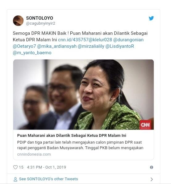 Puan Maharani Ketua DPR, Netizen Pertanyakan Prestasi