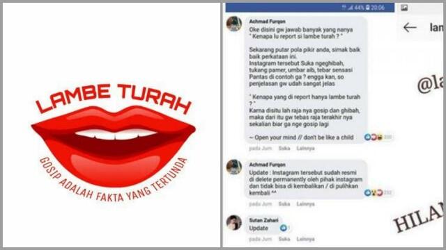 Akun Lambe Turah Hilang?! Dihapus Permanen oleh Instagram?