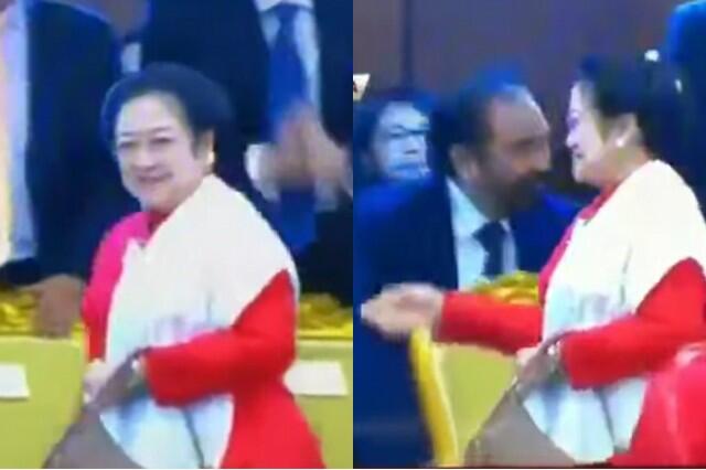 Ini Video Detik-detik Megawati ‘Cuekin’ Surya Paloh