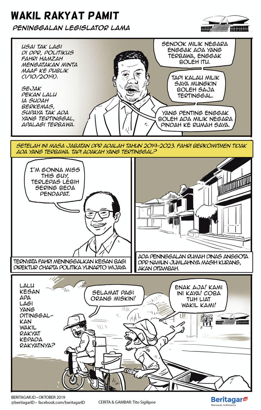 Komik: Pindah rumah setelah pelantikan DPR