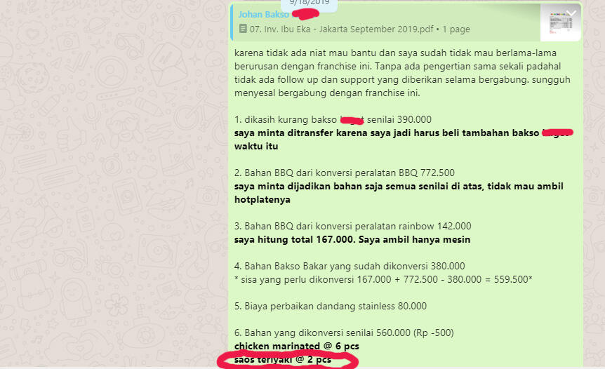 WARALABA BAKSO "SURPRISE" tidak menjual dan TIDAK PROFESIONAL