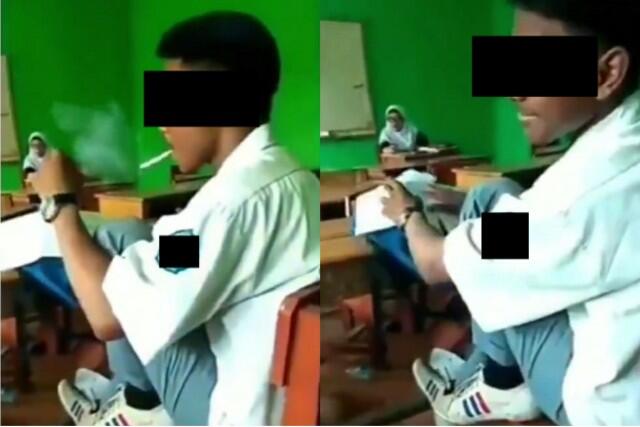 Miris! Viral Video Siswa Merokok di Ruang Kelas, Guru Diam Netizen Geram