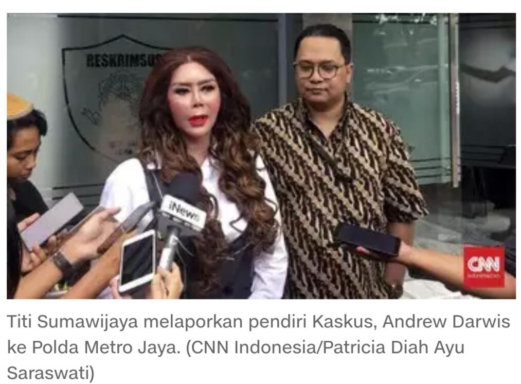 Pelapor Bos Kaskus Andrew Darwis ke Polda Bawa Bukti Tambahan