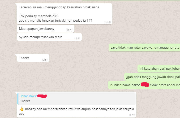 WARALABA BAKSO "SURPRISE" tidak menjual dan TIDAK PROFESIONAL