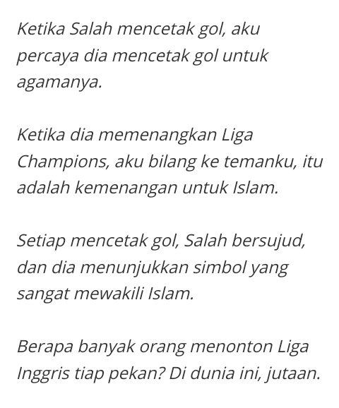 Terinpirasi Mohamed Salah, Seorang Islamphobia Jadi Mualaf