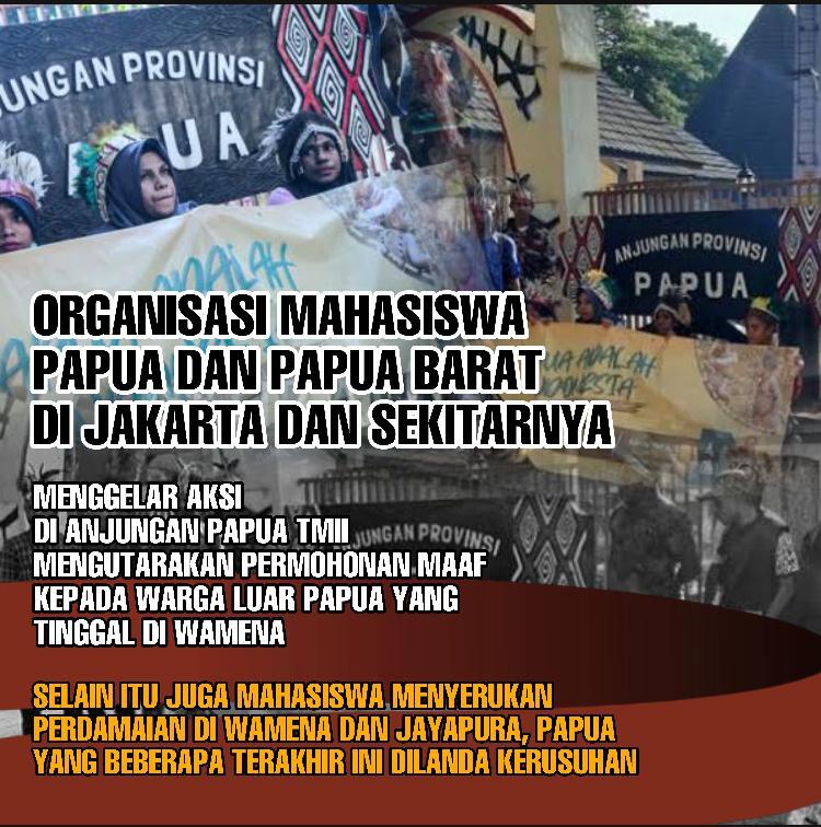 Minta Maaf soal Kerusuhan di Wamena, Perkumpulan Mahasiswa Serukan Papua Damai
