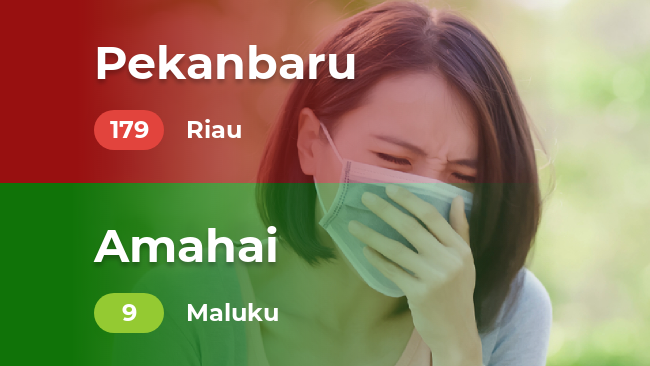 Kualitas udara Pekanbaru terburuk di Indonesia (Minggu, 06/10/2019)