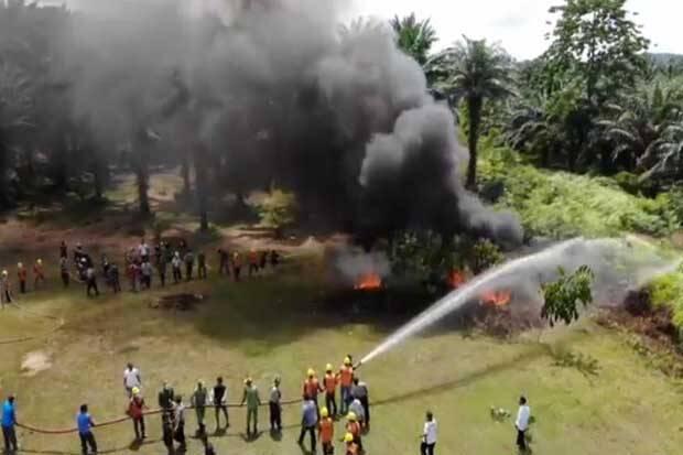 Polsek Penanggalan Subulussalam Gelar Simulasi Penanganan Karhutla