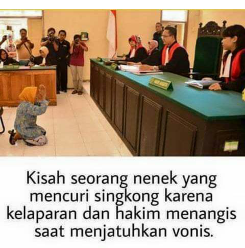 Kisah seorang nenek mencuri dan sidangkan