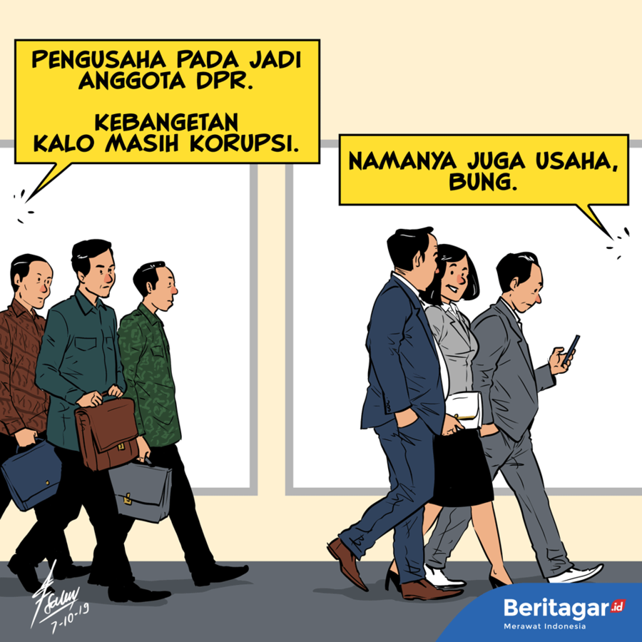 Kartun: Emang napa kalau pengusaha jadi anggota DPR