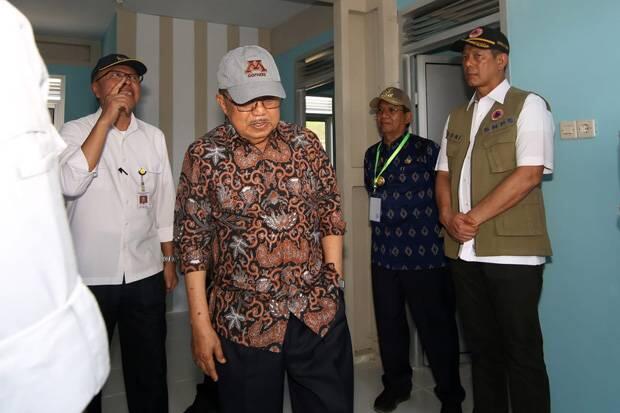 Wapres JK dan Kepala BNPB Tinjau Hunian Korban Gempa-Tsunami Palu