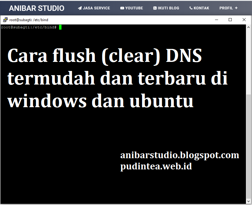 Cara flush DNS termudah dan terbaru di windows dan ubuntu | Anibar Studio
