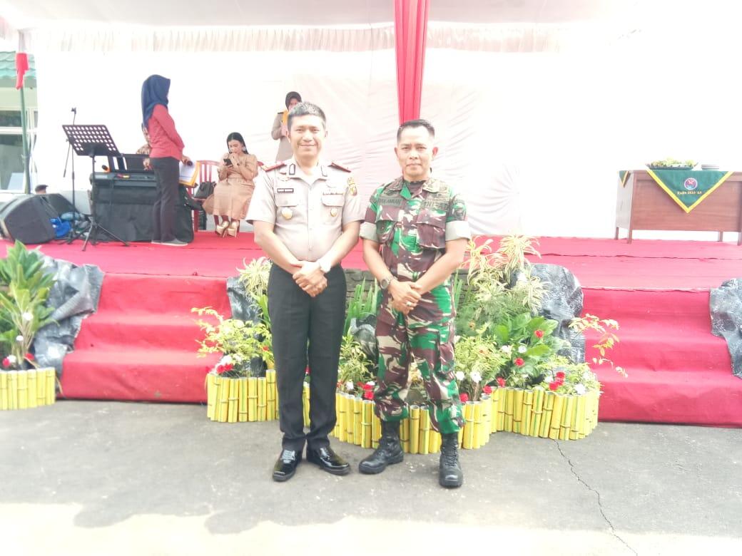 Rayakan HUT TNI Ke-74, Polres Banyuasin Gelar Syukuran di Makodim 0430 Banyuasin