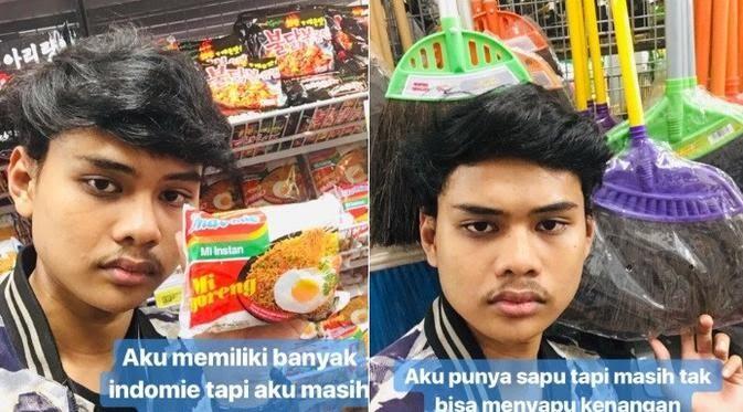 Viral Pemuda Bucin Ekspresi Galau, Gunakan Benda Supermarket! Kok Gak Malu ya? 