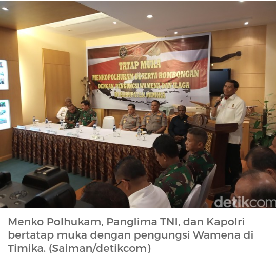 Kunjungi Pengungsi Ricuh Wamena, Wiranto: Kami Datang atas Perintah Presiden